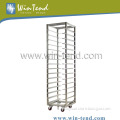 Stainless Steel Kitchen Cooking Wire Mesh Basket Trolley Bread Carts with Wheels